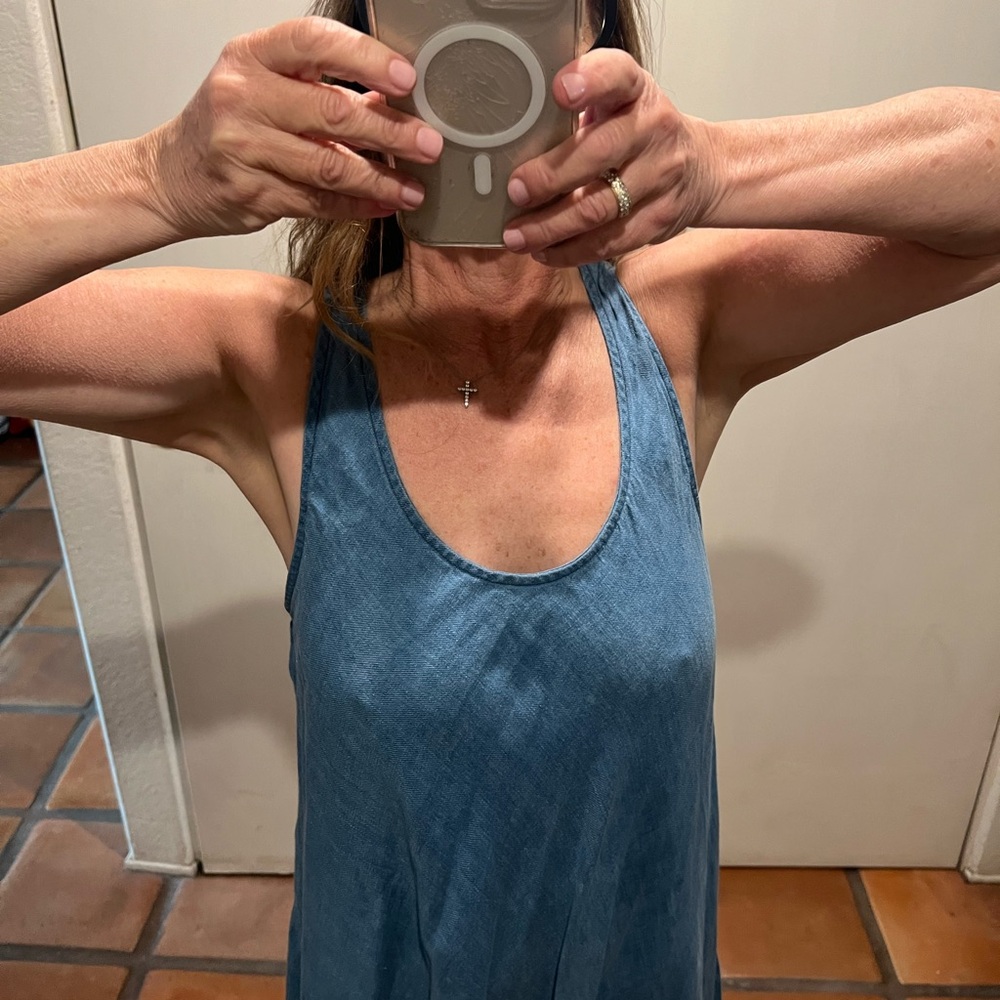Blue Sleeveless Dress